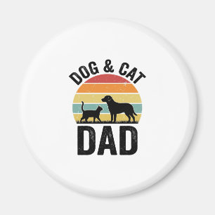 Hond en Kat Vader Vintage Huisdier Liefhebber Shir Magneet