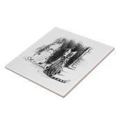 Hond- en kattenblik in het raam, Pet Sympathie Tegeltje (Zijkant)