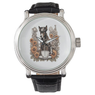 Hond en koffie horloge