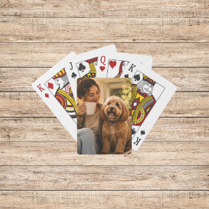 Hond en koffie pokerkaarten