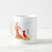 Hond en Papegaaien Cartoon Koffiemok (Voorkant links)