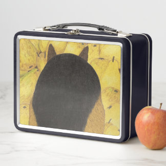 Hond en peren metalen lunchbox