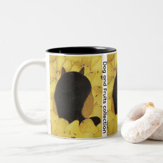 Hond en peren Tweekleurige koffiemok