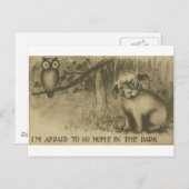 hond en uil briefkaart (Voorkant / Achterkant)