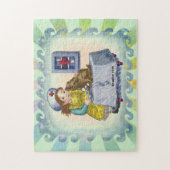 Hond en verpleegkundige legpuzzel (Verticaal)