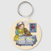 Hond en verpleegkundige sleutelhanger (Voorkant)