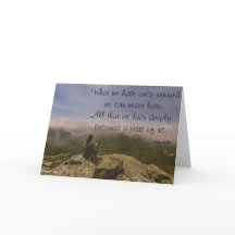 Hond en vrouw op een Rocky Bluff