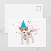 Hond Feest - Dieren Puppy Die een Feestje Geeft Briefkaart (Voorkant / Achterkant)