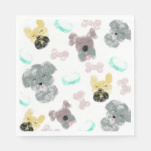 Hond Feest Patroon Roze Blauw