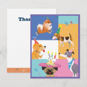 Hond Feestje Bedankkaartjes Bedankkaart (Voorkant / Achterkant)