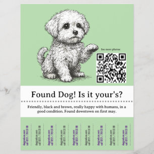 Hond Flyer Sjabloon Afscheur strook