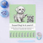 Hond Flyer Sjabloon Afscheur strook  (Enkel)