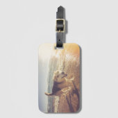 Hond foto cadeau gepersonaliseerd bagagelabel (Voorkant (verticaal))