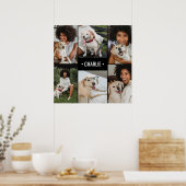Hond Foto Collage met Monogram Poster (Keuken)