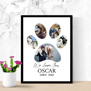 Hond Foto Collage Pet Memorial Gepersonaliseerde P Poster