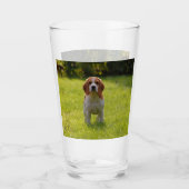 Hond foto gepersonaliseerd 2 zijdig glas (Voorkant)