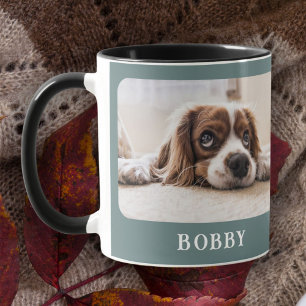 Hond Foto Huisdier Minimalistisch Groen Prettig Ke Mok