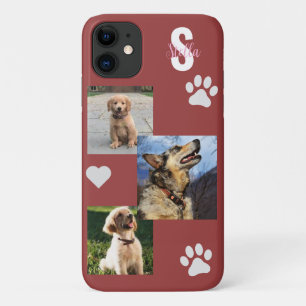 Hond Foto Monogram Terra Cotta Huisdier I Telefoon iPhone 11 Hoesje