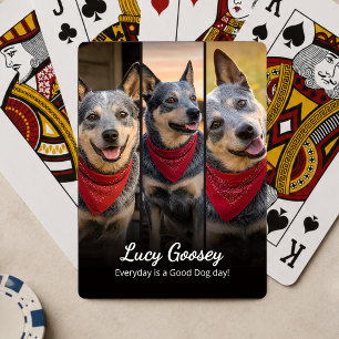 Hond Foto Naam Schattige Spreuk Pokerkaarten