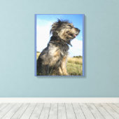 Hond foto single canvas afdruk (Insitu (Houten vloer))