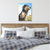 Hond foto single canvas afdruk (Insitu (Slaapkamer))