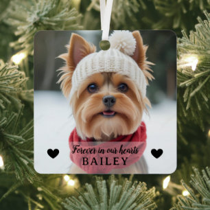 Hond Foto Sympathie Aandenken Sieraad Metalen Ornament