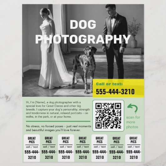 Hond Fotograaf Flyer (Voorkant)