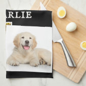 Hond Foto's Huisdier Afbeelding Collage Aangepaste Theedoek (Quarter Fold)