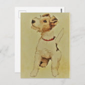  hond Fox Terrier Briefkaart (Voorkant / Achterkant)
