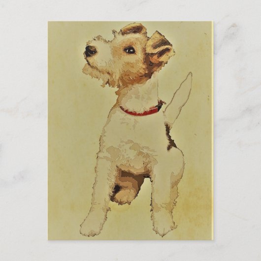  hond Fox Terrier Briefkaart (Voorkant)