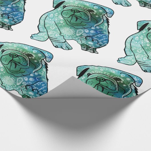 Hond Frans Bulldog Glossy Wrapping Papier (Hoek)