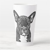 Hond, Franse bulldog, puppy afbeeldingen Latte Mok (Voorkant)