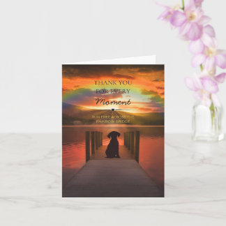 Hond Gedenkkaart Regenboogbrug Zonsondergang Kaart
