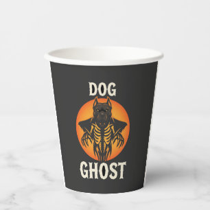 Hond Geest Halloween Horror Vector Papieren Bekers