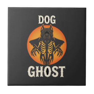 Hond Geest Halloween Horror Vector Tegeltje