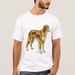 Hond Geschenk Levendig Kleurrijk Saluki Hond Desig T-shirt