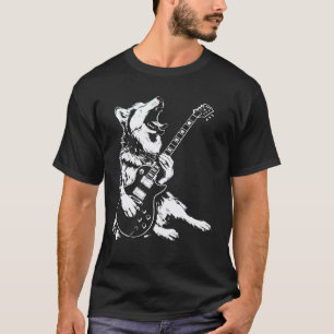 Hond Gitarist Gitaar - Alaskan Husky Vader Moeder T-shirt