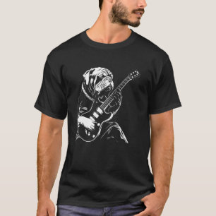 Hond Gitarist Gitaar - Boerboel Dad Mom T-shirt