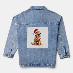 Hond Gouden Retriever Sinterklaas Kerstmis Xmas Li Denim Jacket