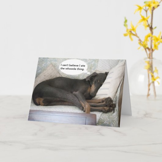 Hond grappig krijgen goed kaart (Gele Bloem)