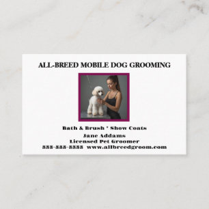 Hond Groomer Foto Huisdier Groomer Hond Walker Boa Visitekaartje