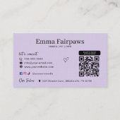 Hond Grooming Salon Huisdier Zorg Visitekaartje (Achterkant)