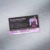 Hond Grooming Salon paarse badspa Magnetisch Visitekaartje (Voorbeeld)