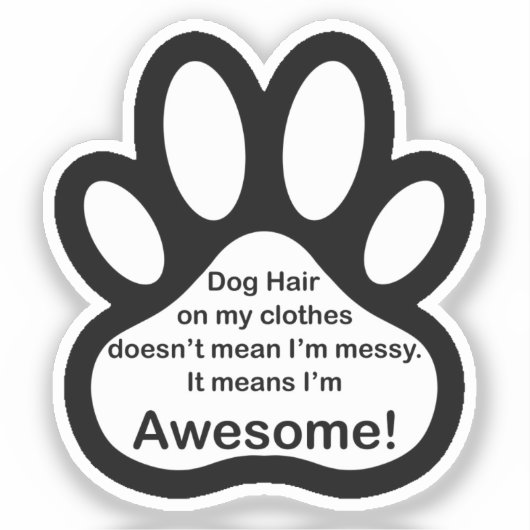 Hond Haar Geweldige Sticker (Voorkant)
