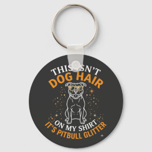 Hond Haar Pitbull Glitter Draagt Zonnebril Sterren Sleutelhanger