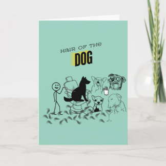 Hond Haar Verjaardagskaart Kaart