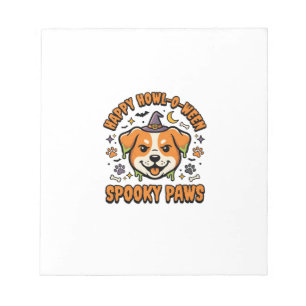 Hond Halloween Griezelige Pootjes Notitieblok