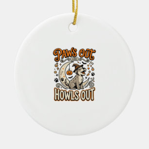 Hond Halloween Huil Feest Keramisch Ornament