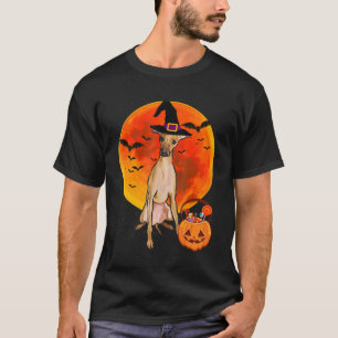 hond halloween italian greyhound jack o lantern pu t-shirt