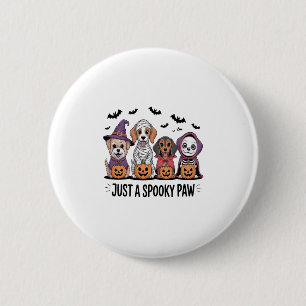 Hond Halloween Just A Spooky Paw 2 Ronde Button 5,7 Cm